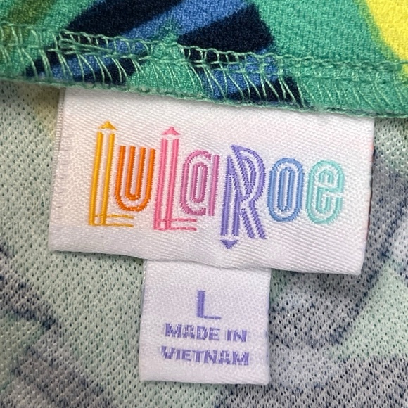 LulaRoe Cassie Short Skirt Large Colorful Geometric Elastic Waist Boho New - Picture 6 of 10